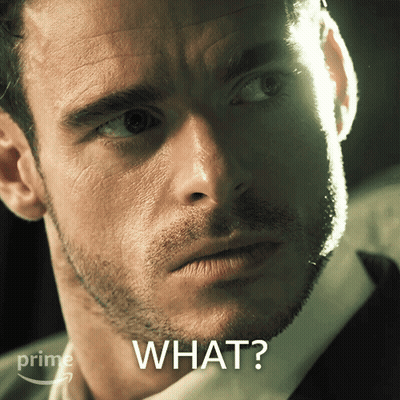 Surprised Man Saying What GIF