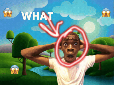 Surprised Man Saying What GIF