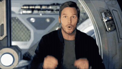 Surprised Man Standing In Front Of Door GIF