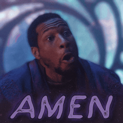 Surprised Man With Amen GIF