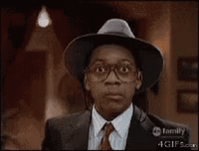 Surprised Man With Glasses And Hat GIF