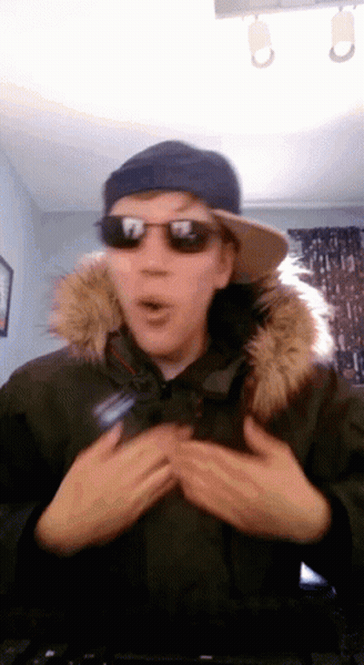 Surprised Man With Sunglasses And Hat GIF