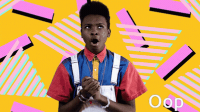 Surprised Man Yellow Oops GIF