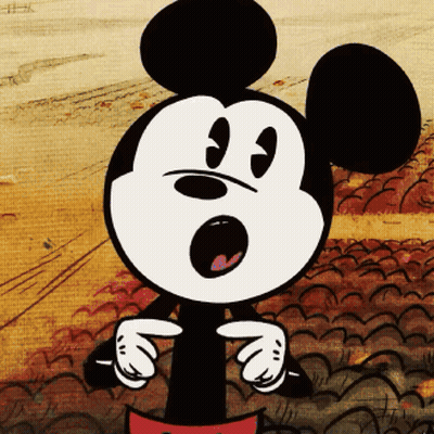 Surprised Mickey Mouse Cartoon GIF