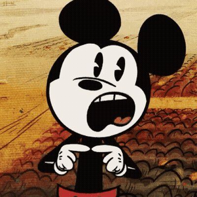 Surprised Mickey Mouse Cartoon GIF