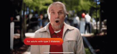 Surprised Older Man Talking About Type 2 Diabetes GIF