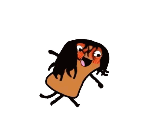 Surprised Person With Long Hair Sticker