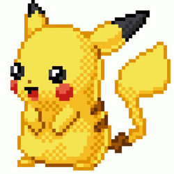 Surprised Pikachu Dancing Pixel Art GIF