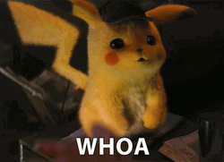 Surprised Reaction Startled Pikachu Whoa GIF