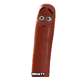 Surprised Sausage Saying What Sticker