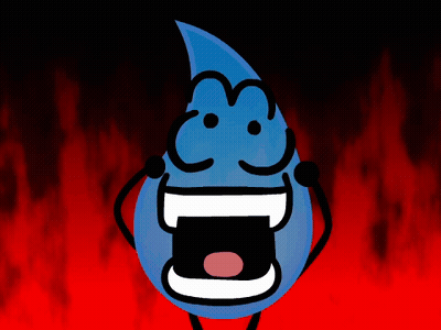 Surprised Water Drop Cartoon GIF