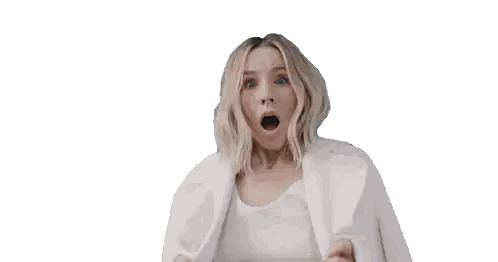 Surprised Woman Holding Towel Sticker