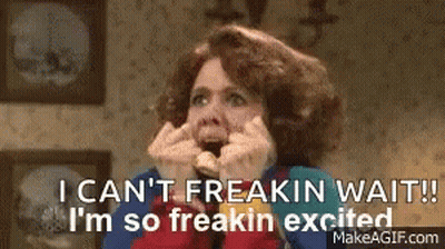 Surprised Woman Saying I Can T Freakin Wait GIF