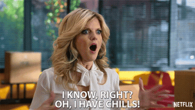 Surprised Woman Saying I Know Right Oh I Have Chills GIF