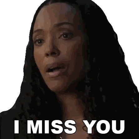 Surprised Woman Saying I Miss You Sticker