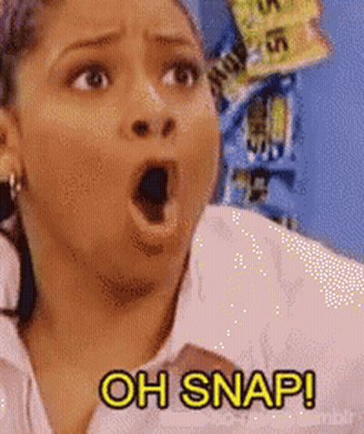 Surprised Woman Saying Oh Snap GIF