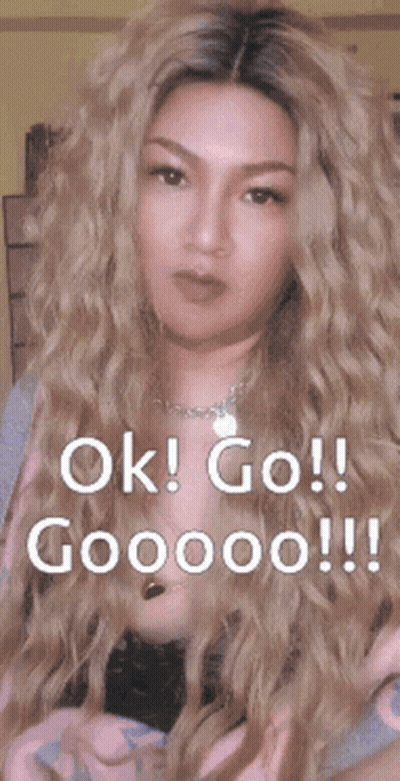 Surprised Woman Saying Ok Go Gooooo GIF