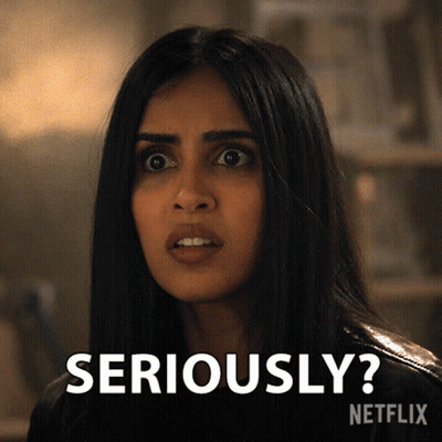 Surprised Woman Saying Seriously Netflix GIF