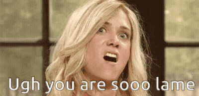 Surprised Woman Saying Ugh You Are So Lame GIF