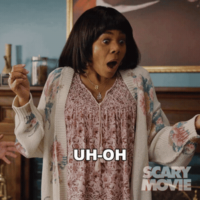 Surprised Woman Saying Uh-Oh GIF