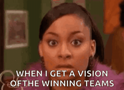 Surprised Woman Saying When I Get A Vision Of The Winning Teams GIF