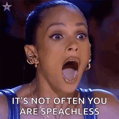 Surprised Woman Says It's Not Often You Are Speechless GIF