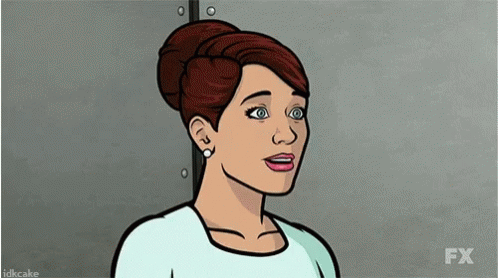 Surprised Woman Standing Next To Wall GIF