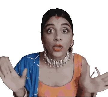 Surprised Woman Wearing Necklace And Earrings Sticker