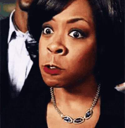 Surprised Woman With Necklace GIF
