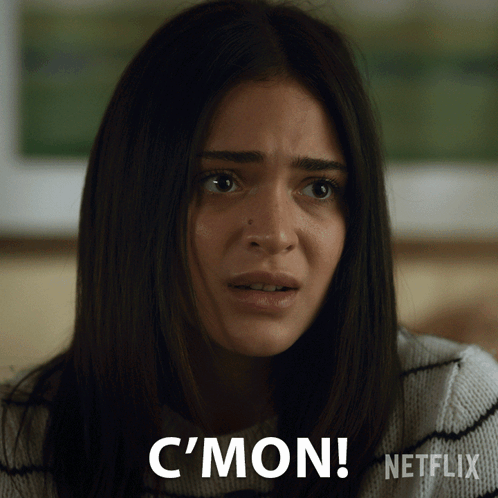 Surprised Woman With Netflix Logo GIF