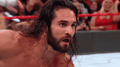 Surprised Wrestler With Long Hair And Beard In Crowd GIF