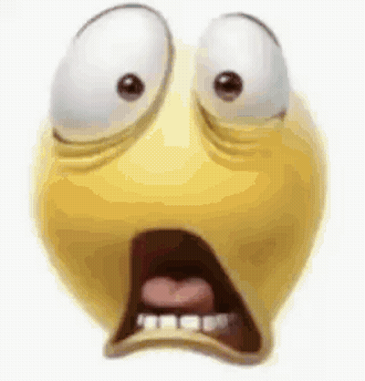 Surprised Yellow Smiley With Open Mouth GIF
