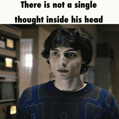 Surprised Young Man There Is Not A Single Thought Inside His Head GIF