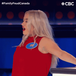 Survey Says Woman In Red Shocked Face GIF