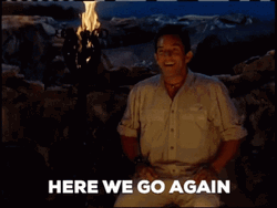 Survivor Jeff Probst Here We Go Again GIF