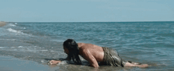 Survivor Man Seashore Crawling GIF