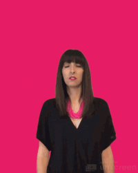 Suspicious Female Raising Hand GIF