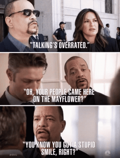 SVU Man And Woman Talking GIF