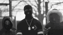 Swarmz Pointing Rapping Ski Mask GIF