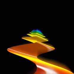 Swaying Path Colorful Optical Illusion GIF