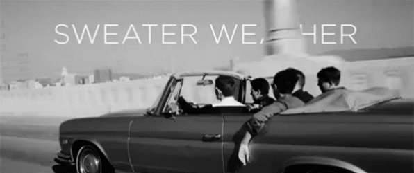 Sweater Weather Men Road Trip GIF