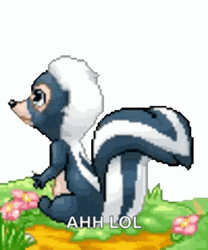 Sweating And Farting Skunk GIF