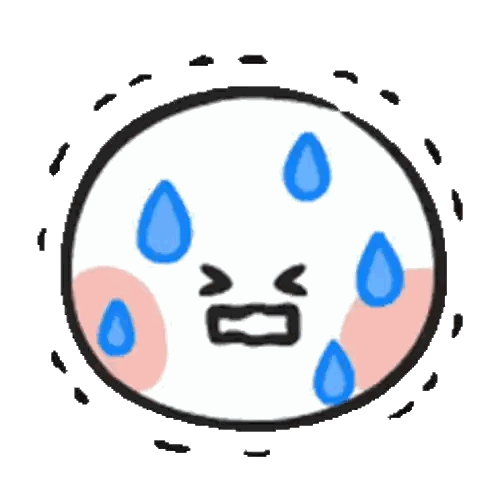 Sweating Face With Tears Sticker