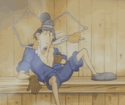 Sweating Inspector Gadget GIF