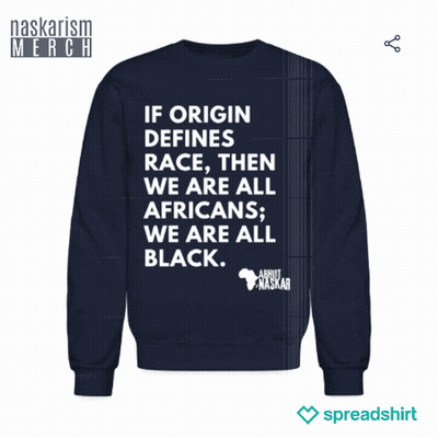 Sweatshirt Saying If Origin Defines Race Then We Are All Africans GIF