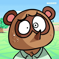 Sweaty Animal Crossing Tom Nook GIF