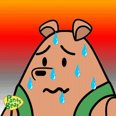 Sweaty Bear In Pants With Bear Text GIF