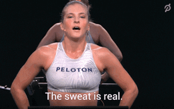 Sweaty Female Fitness Trainer GIF