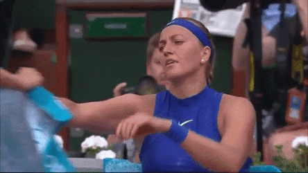 Sweaty Female Tennis Player GIF