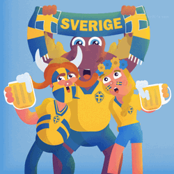 Sweden Swerige Cartoon